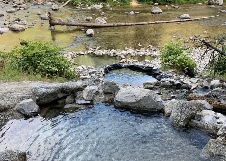 Rocky Canyon Hot Springs natural soaking pools along South Fork Payette River Idaho