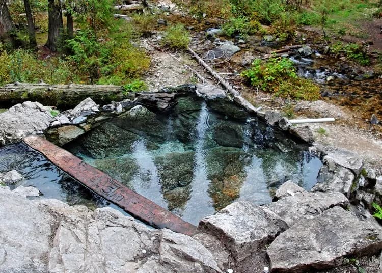 Weir Creek Hot Springs intimate forest pools in Clearwater National Forest along Lochsa River Idaho